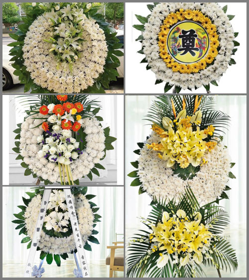 山东济宁金乡县化雨镇周寺村花圈速递